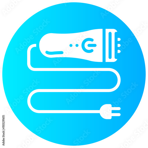 shaver round glyph vector icon
