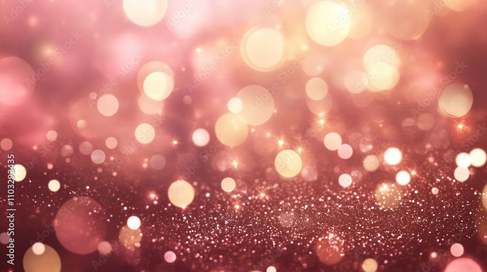 Romantic Bokeh Background with Glitter Romantic Bokeh Background with Glitter