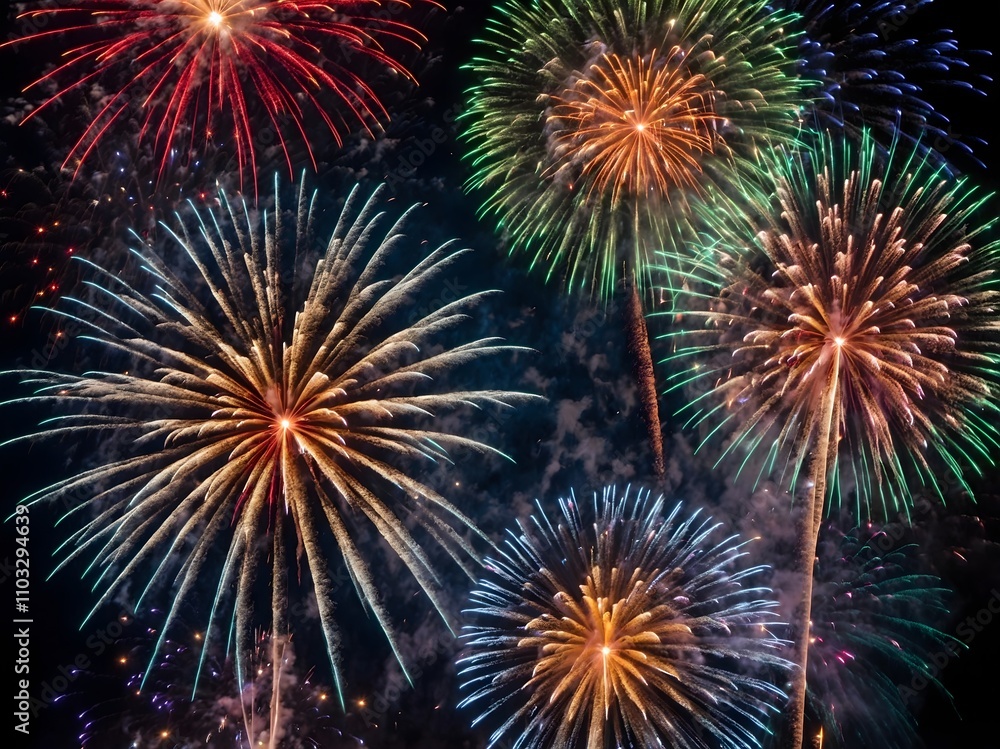 beautiful fireworks background. elegant background beautiful fireworks background. elegant background