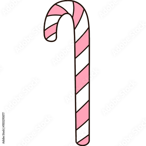 Pink candy cane clipart