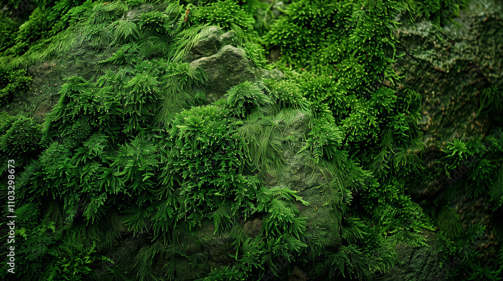 Obraz premium Textured Moss Rock in High-Resolution