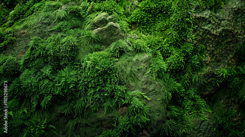 Textured Moss Rock in High-Resolution