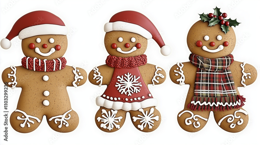 Charming and Festive Gingerbread Figures Ready for the Holidays Charming and Festive Gingerbread Figures Ready for the Holidays