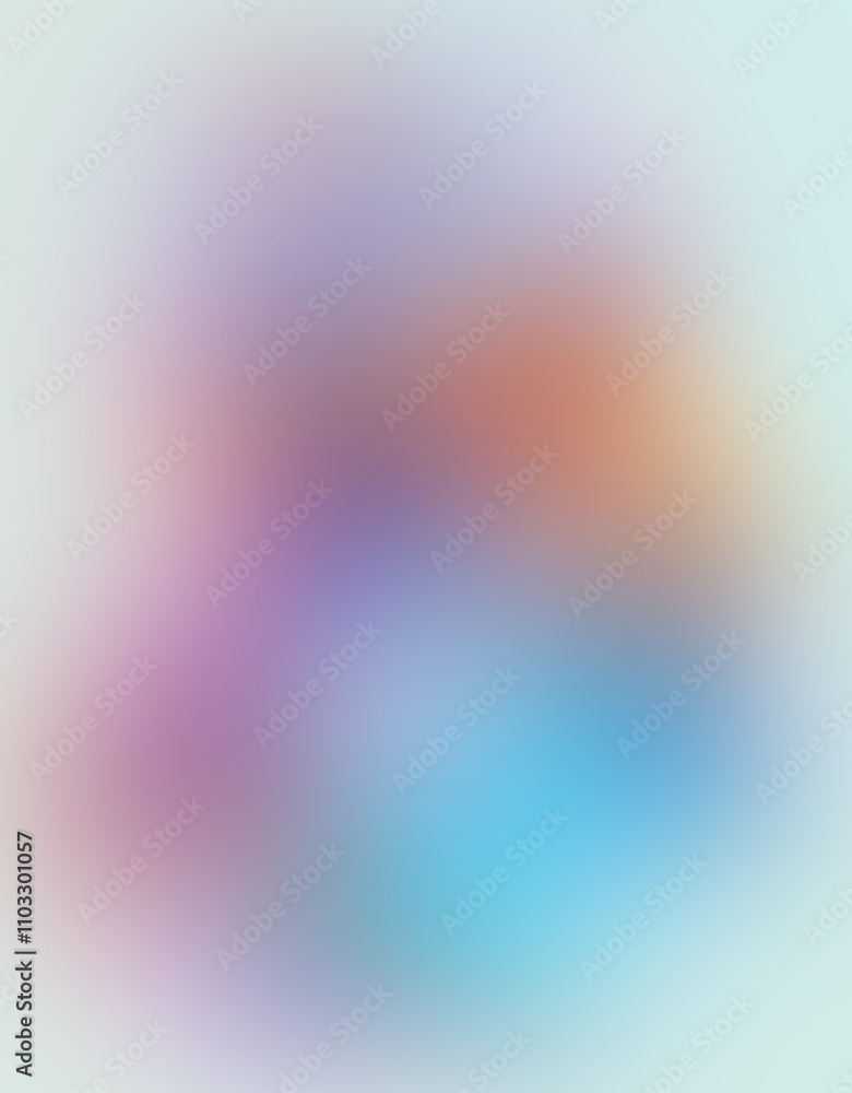 Vibrant Holographic Design Elements . Soft Calm Colours 