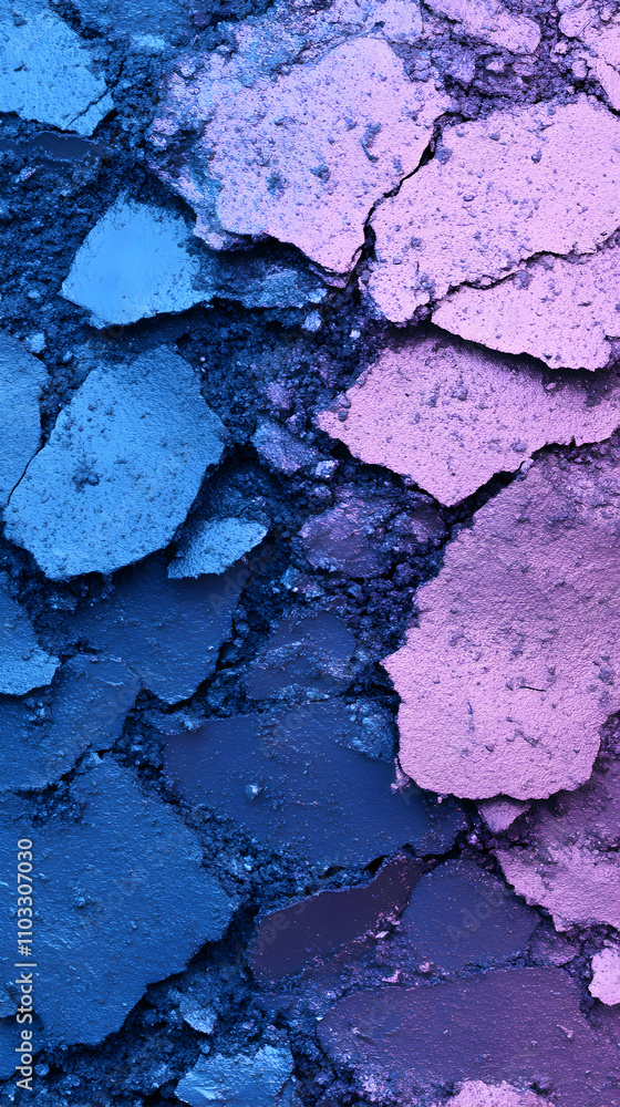 Abstract Blue and Purple Pigment Texture, Crumbled, Glittery, Iridescent Powder Background Abstract Blue and Purple Pigment Texture, Crumbled, Glittery, Iridescent Powder Background
