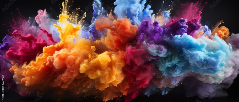 Vibrant Color Explosion Creating Stunning Rainbow Effect Vibrant Color Explosion Creating Stunning Rainbow Effect