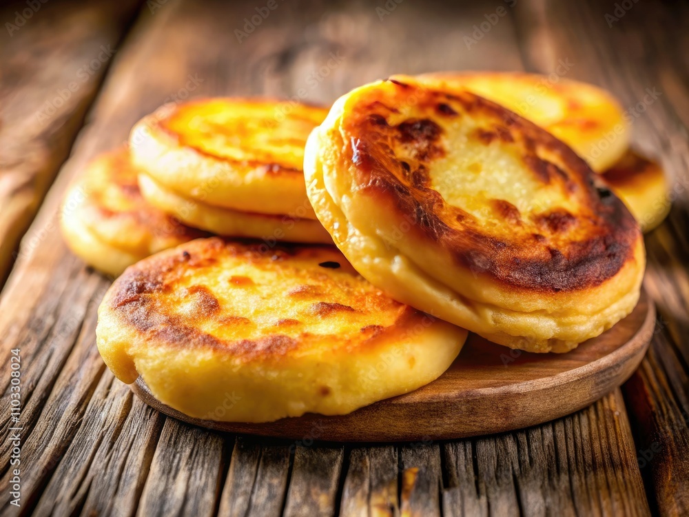 Crispy Fried Arepas: Delicious Latin American Food - High-Resolution Images Crispy Fried Arepas: Delicious Latin American Food - High-Resolution Images