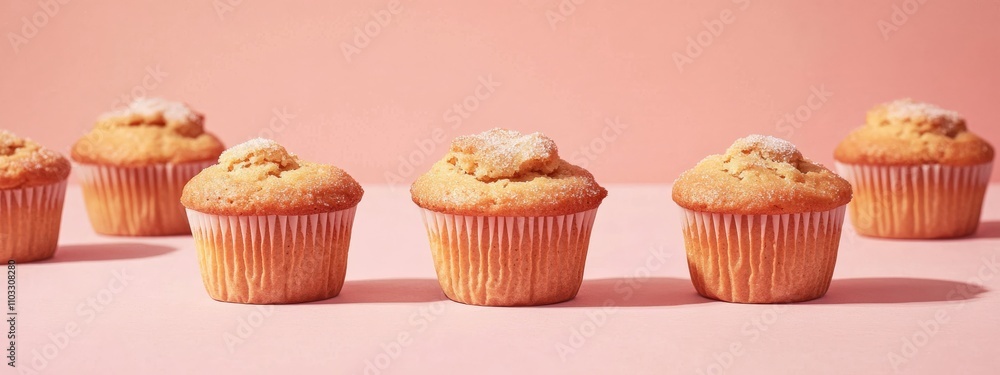Delicious Muffin on Colorful Background Delicious Muffin on Colorful Background