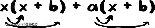 Algebraic Equation, Multiplying Binomials Using Horizontal Distributive Method