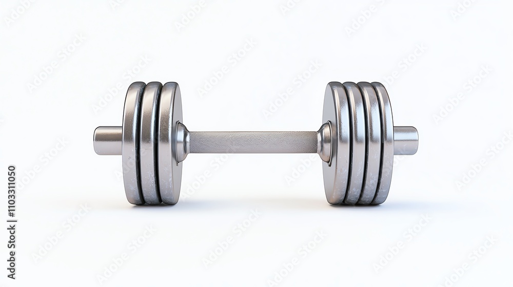 Dumbbell, white isolate background Dumbbell, white isolate background