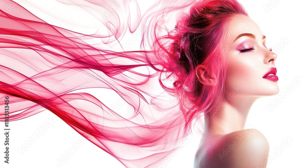Abstract pink smoke swirls creating a dynamic and artistic design on a clean white background, evoking a sense of fluidity, elegance, and creativity. Abstract pink smoke swirls creating a dynamic and artistic design on a clean white background, evoking a sense of fluidity, elegance, and creativity.