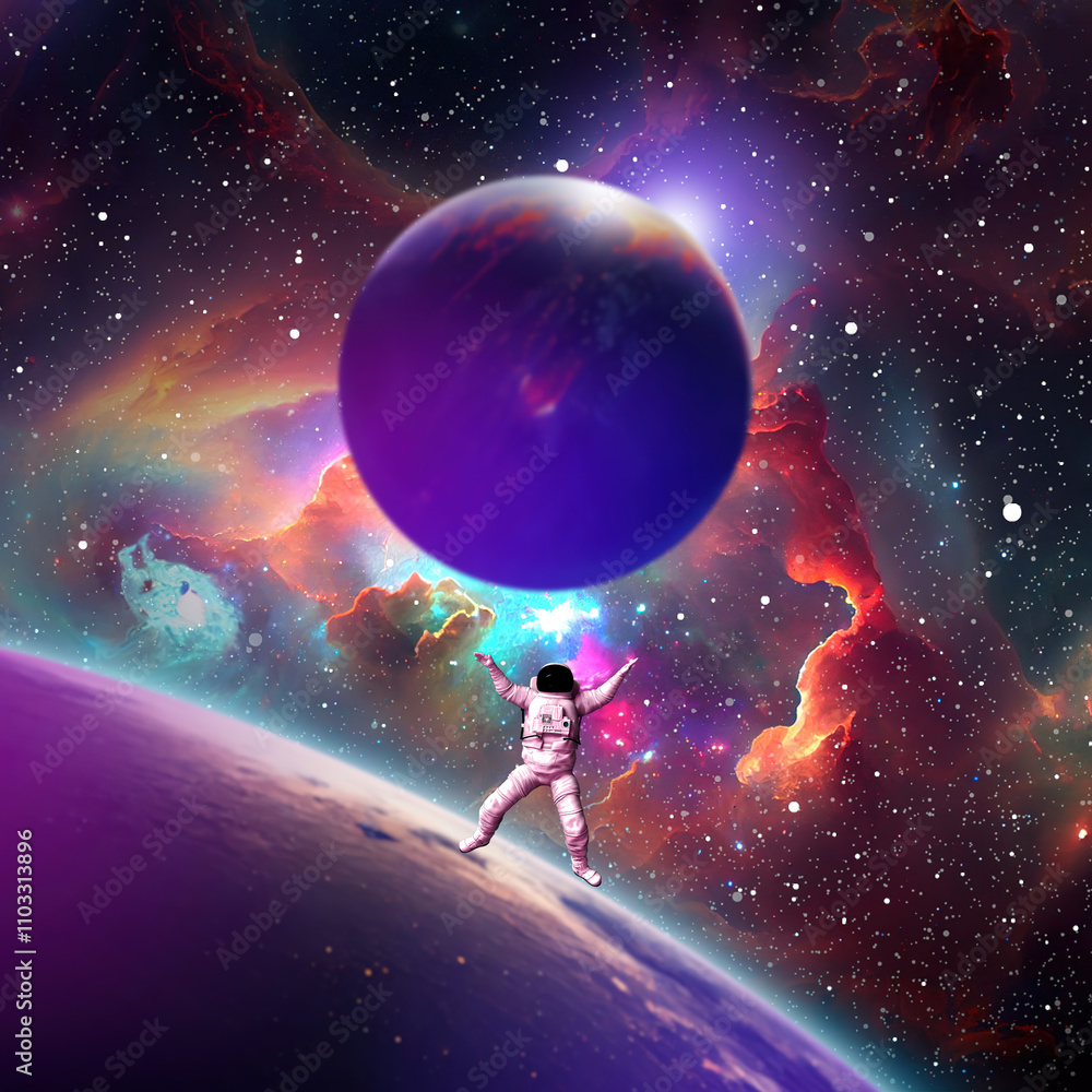 Astronaut Flying in Space Astronaut Flying in Space