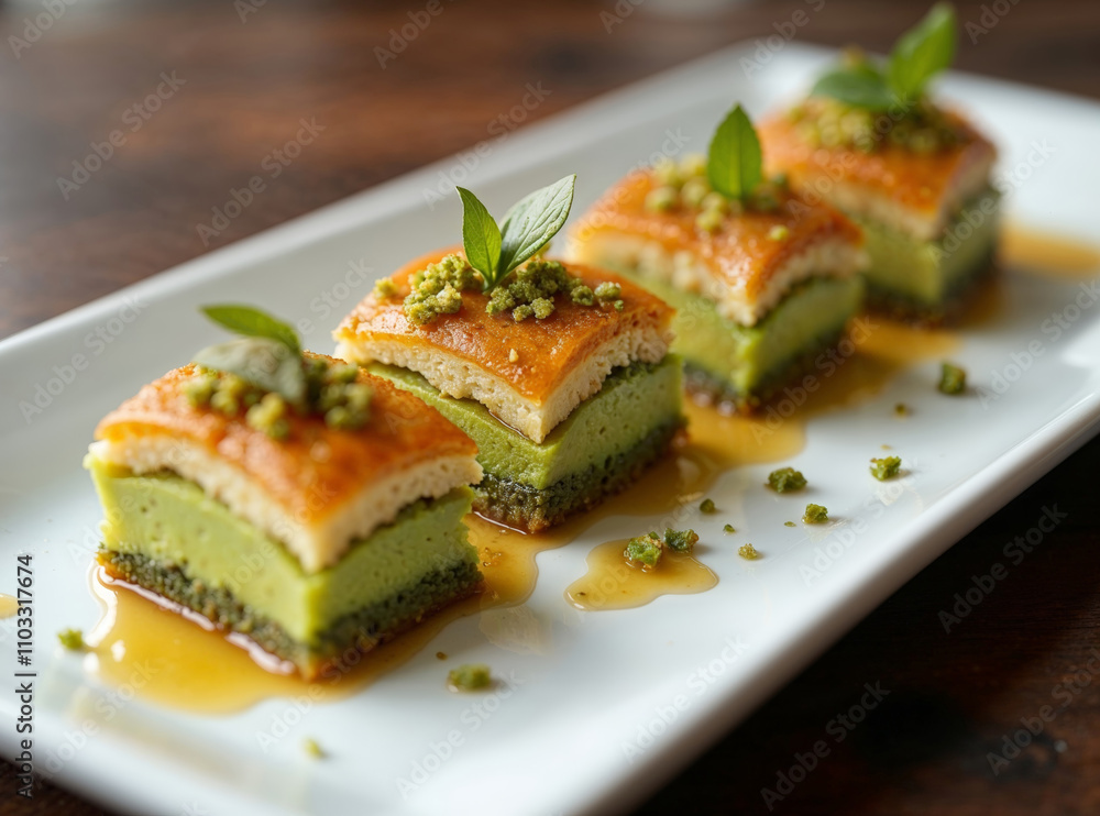 Pistachio Panna Cotta Baklava Bites Pistachio Panna Cotta Baklava Bites