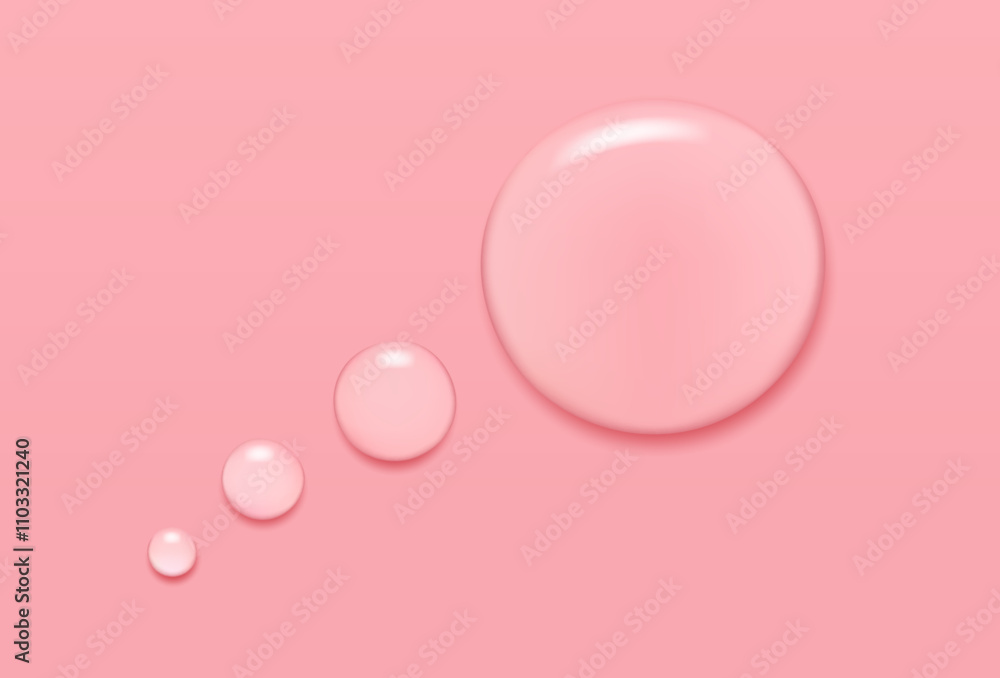 Realistic serum drops on pink surface background. Vector illustration of 3d liquid blobs with gel, oil, collagen, jelly. Realistic serum drops on pink surface background. Vector illustration of 3d liquid blobs with gel, oil, collagen, jelly.