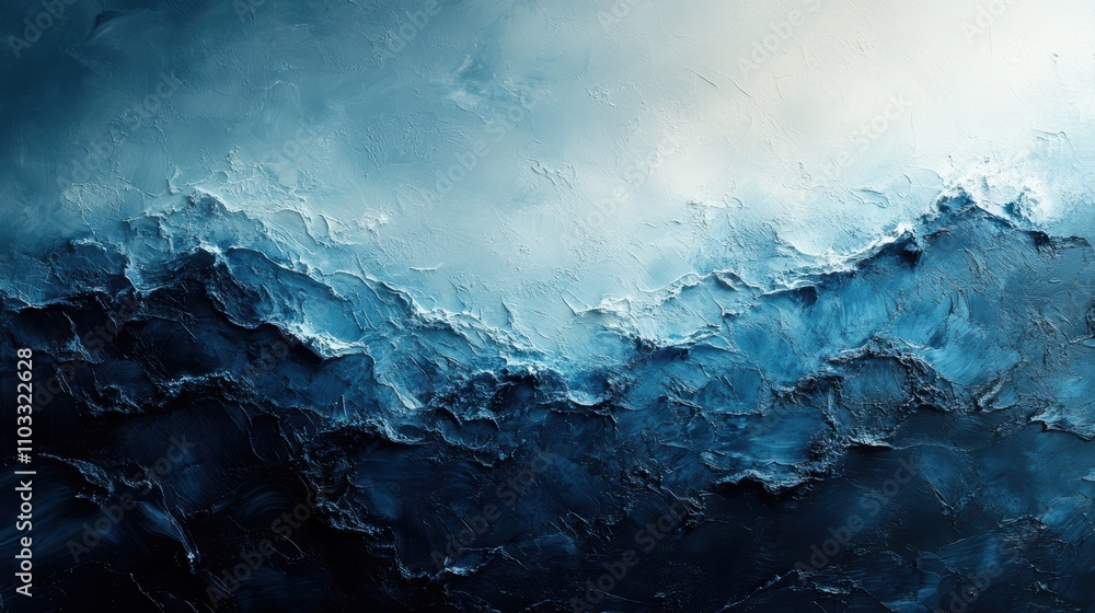 A stunning abstract painting depicts swirling waves in a gradient of blue tones, ideal for use in modern decor, marketing materials, or as a serene background for various projects, A stunning abstract painting depicts swirling waves in a gradient of blue tones, ideal for use in modern decor, marketing materials, or as a serene background for various projects,