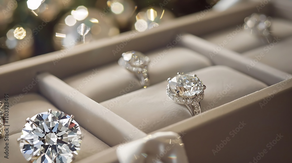 Stunning exceptional diamonds jewelry in an elegant gift packaging Stunning exceptional diamonds jewelry in an elegant gift packaging