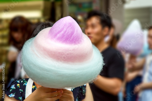 Photography Rainbow cotton candy in Harajuku, Tokyo, Japan