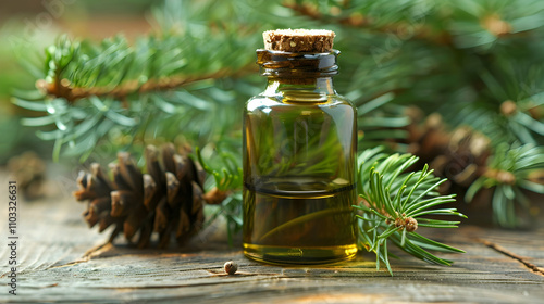 Tester aroma oil pine needles spruce.