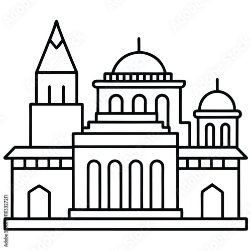 Modern Architectural Lines
Detailed linear representations of iconic architectural structures, drawn with precision and minimalism Adobe Illustrator Artwork