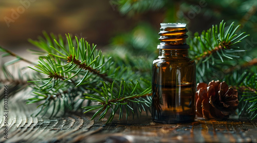Tester aroma oil pine needles spruce.