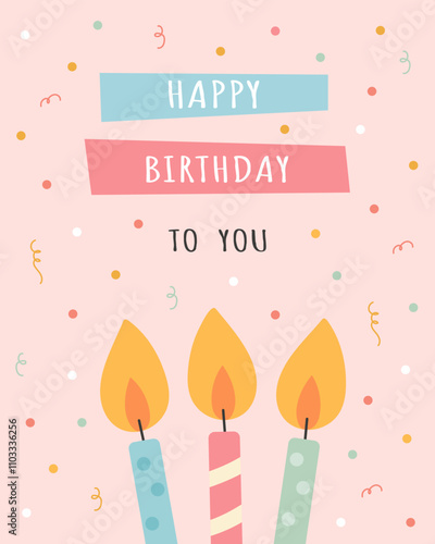Happy birthday greeting vector poster design