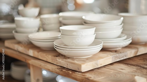 Take a green strategy with recyclable crockery on a solid wood board