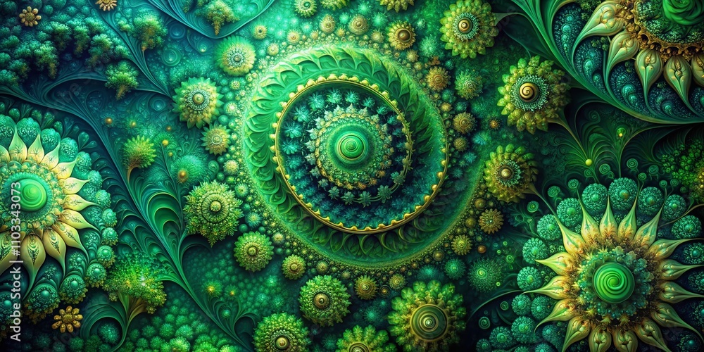 Aerial View of Emerald Color Pattern in Abstract Art, Fractal Design for Creative Graphic Projects, Ideal for Backgrounds and Digital Applications Aerial View of Emerald Color Pattern in Abstract Art, Fractal Design for Creative Graphic Projects, Ideal for Backgrounds and Digital Applications