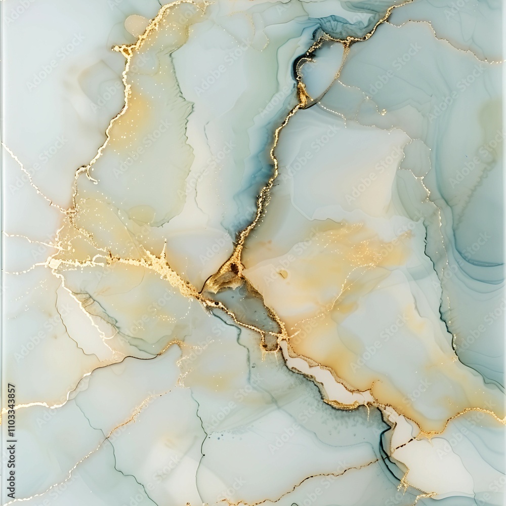 Abstract Blue Marble Texture with Gold Veins Abstract Blue Marble Texture with Gold Veins