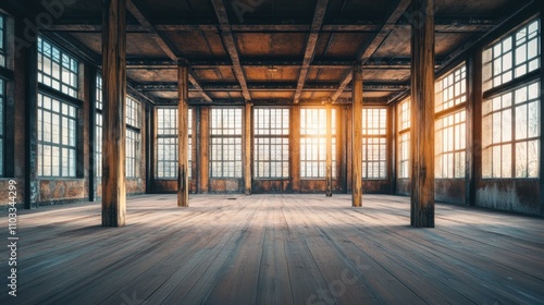 The Empty Industrial Sunlit Space