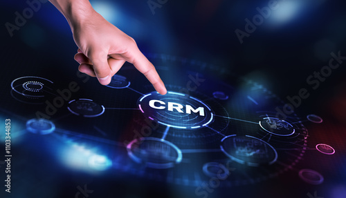 CRM Customer Relationship Management Business Concept. Customer focus