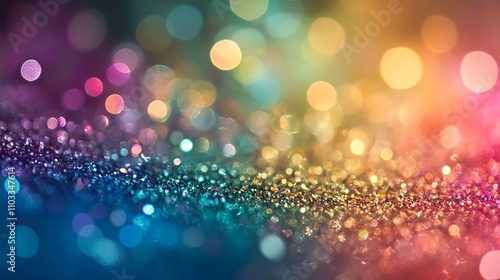 Vibrant rainbow background with sparkling glitter effects colorful abstract texture for digital design, creative projects, and celebratory themes