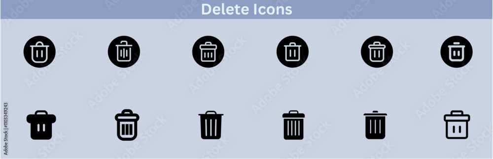 Delete icon set. delete button trash remove cancel undo throw remove editable stroke line icon collection. Delete icon set. delete button trash remove cancel undo throw remove editable stroke line icon collection.