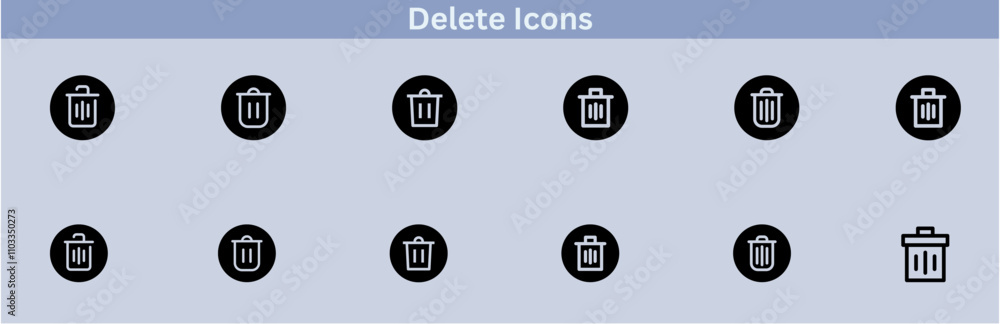 Delete icon set. delete button trash remove cancel undo throw remove editable stroke line icon collection. Delete icon set. delete button trash remove cancel undo throw remove editable stroke line icon collection.