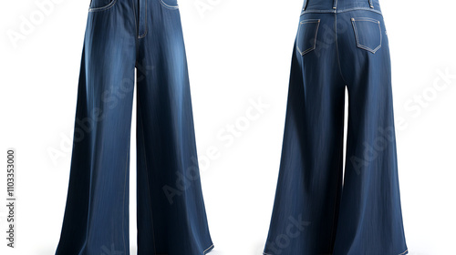 blue dress isolated on white