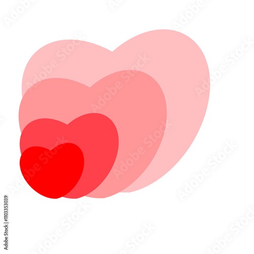 red heart vector illustration