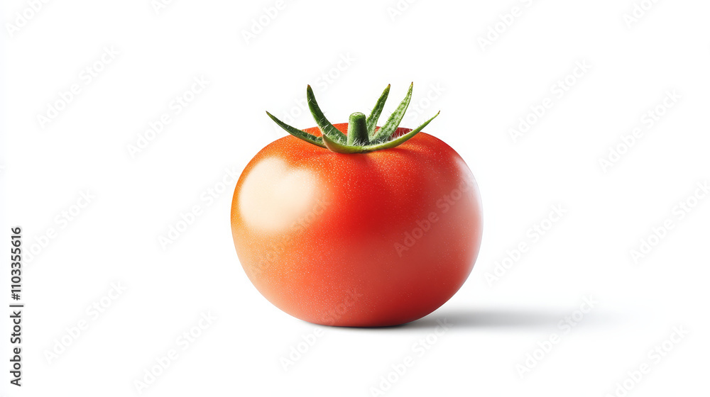 Tomato isolated. Fresh tomato.one tomato.white background.red tomatoes