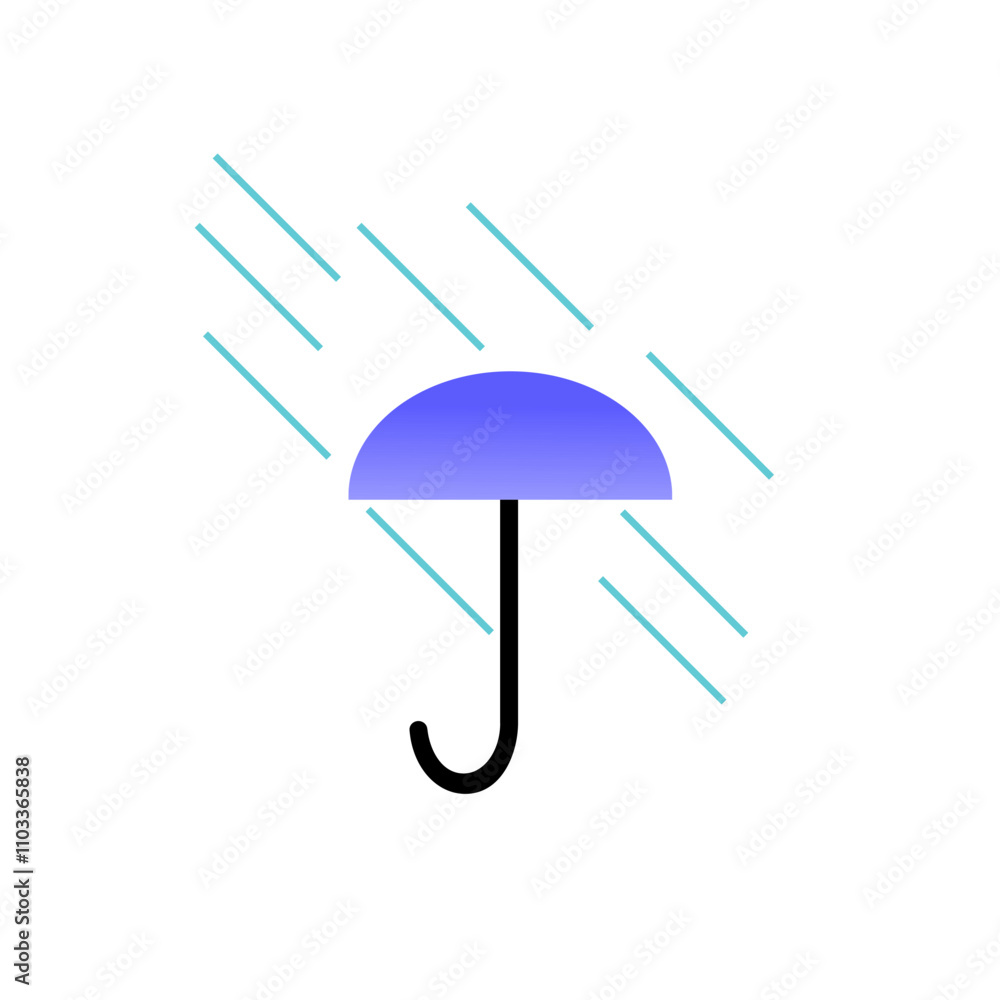 Blue Umbrella with rain drop Blue Umbrella with rain drop