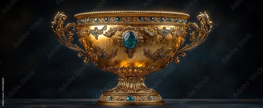 glorious golden trophy cup showcased prominently against a contrasting background symbolizing victory and achievement gleaming with polished surfaces and intricate details glorious golden trophy cup showcased prominently against a contrasting background symbolizing victory and achievement gleaming with polished surfaces and intricate details