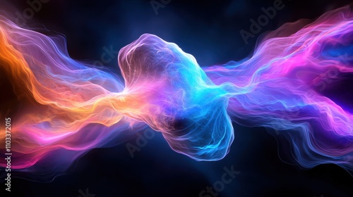 Dynamic colorful energy flow abstract digital art modern vibrant atmosphere creative perspective visual inspiration