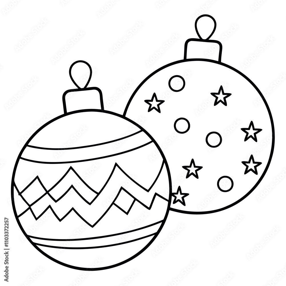 Obraz premium Christmas different elements vector illustration.