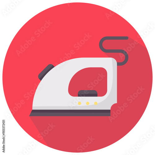 iron round flat vector icon