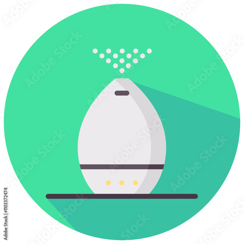 humidifier round flat vector icon