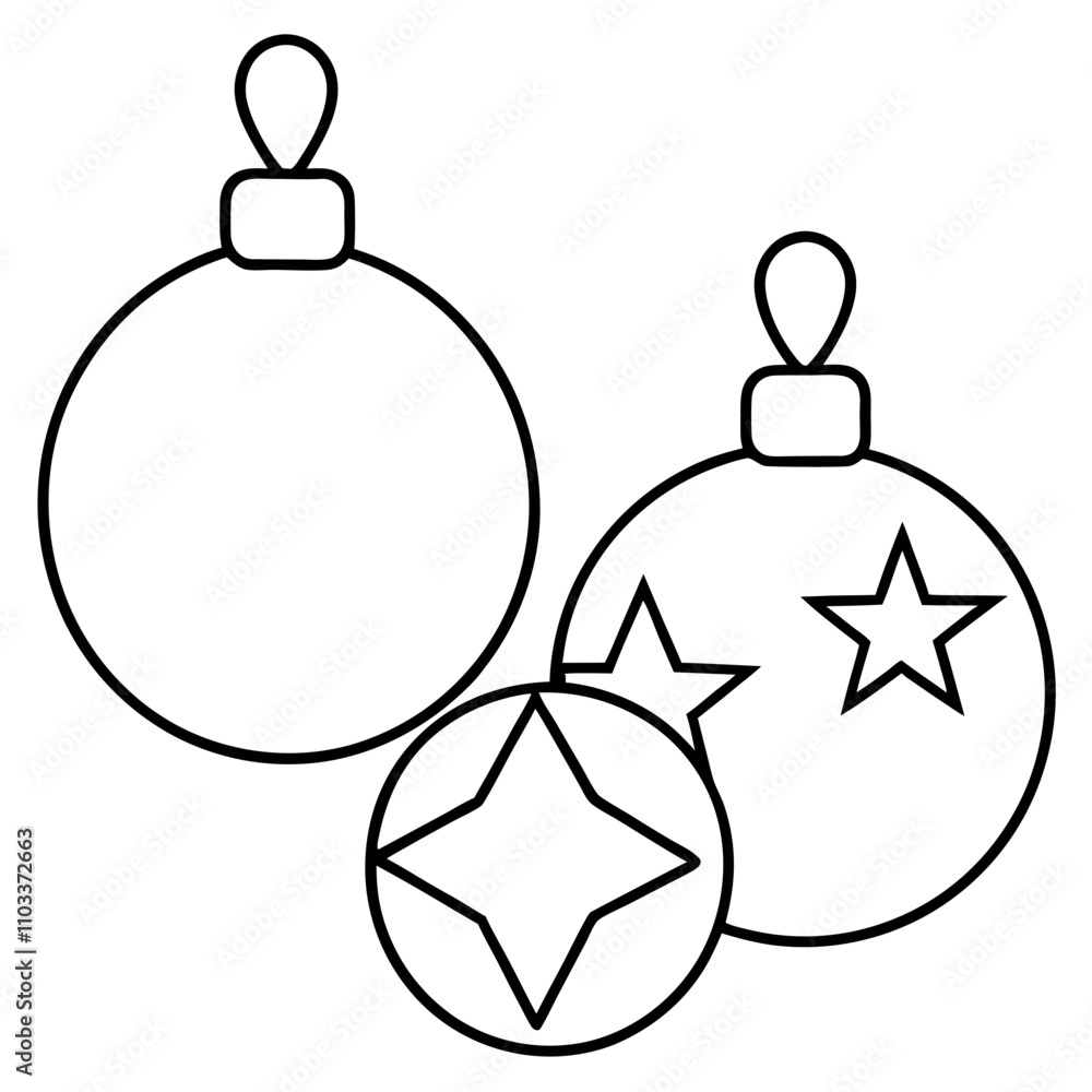 Obraz premium Christmas different elements vector illustration.