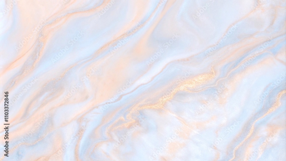 Fototapeta premium Elegant marble texture background featuring a blend of gold and blue hues, showcasing intricate patterns and depth.