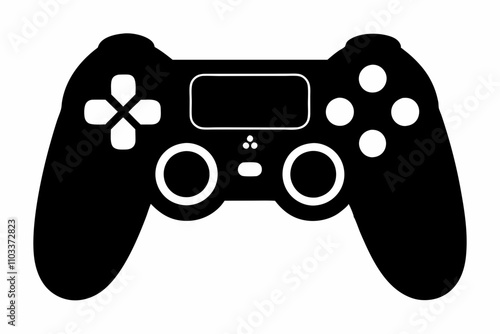 Gaming controller Silhouette, Gamepad vector icon illustration