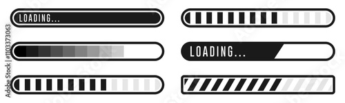 loading and downloading bar icon