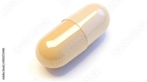 Image of a Single Pale Beige Capsule