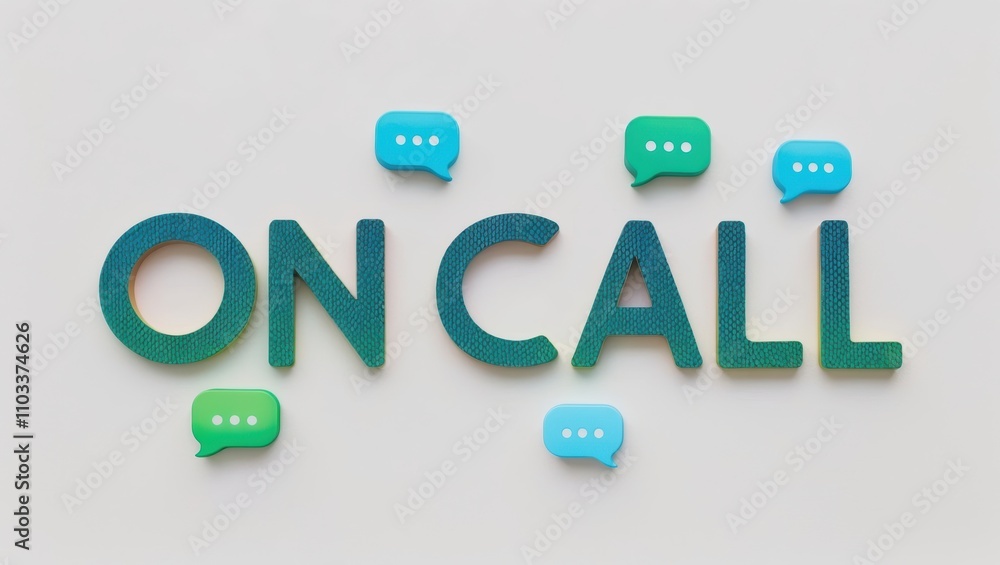 Creative Textual Representation of On Call Concept with Chat Bubbles