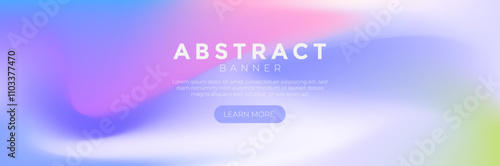 Violet gradient web banner, Violet vector illustration abstract gradient poster with wave shapes Modern template