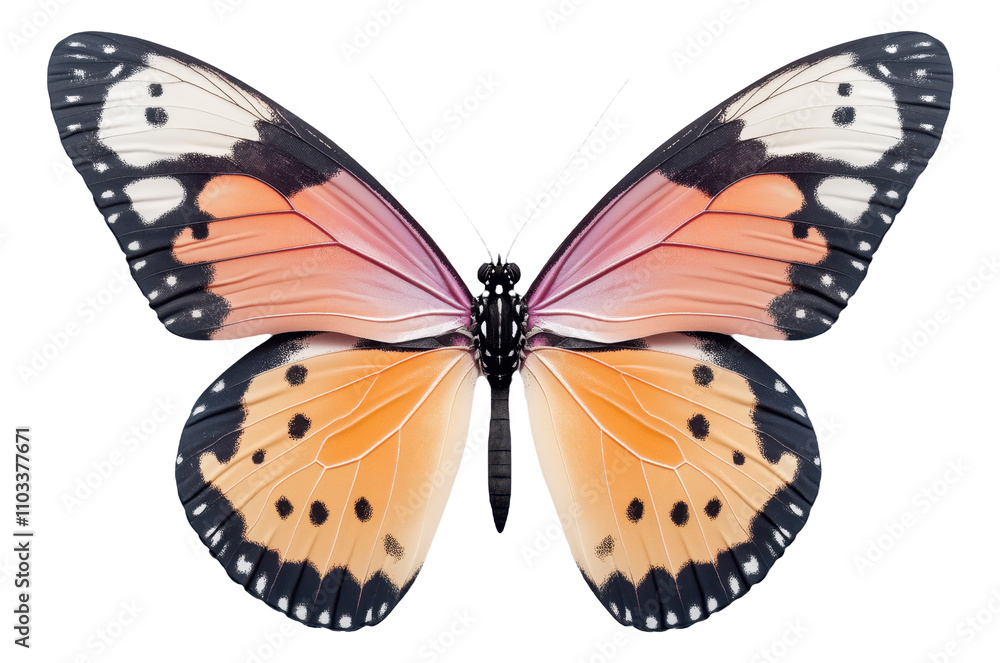 Fototapeta premium PNG Colorful butterfly with detailed wings